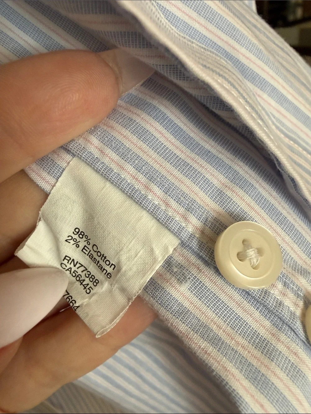 J. Crew Light Blue, White, Pink Stripe Thompson Button Down Shirt